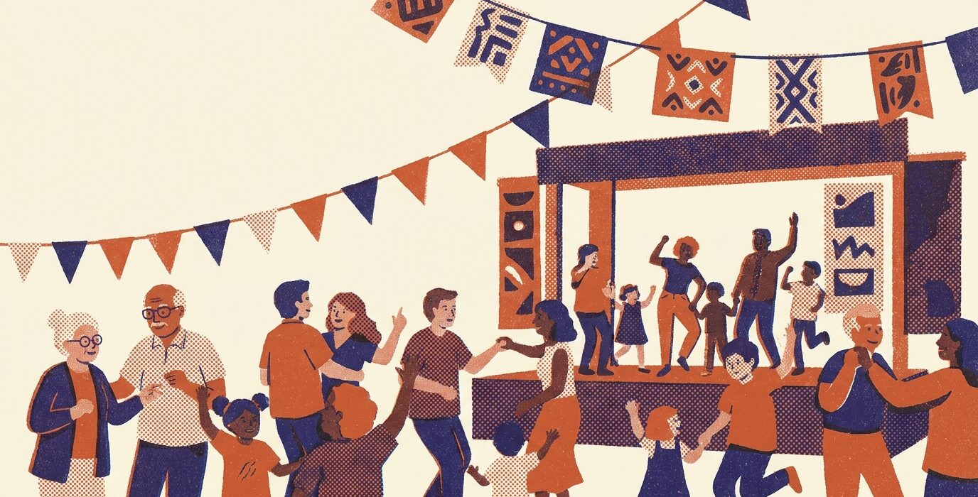 Art festival stage diverse crowd 202606070823