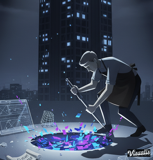 Ilustrasi 5 kesalahan fatal yang sering dilakukan desainer grafis pemula yang membunuh nilai kerja