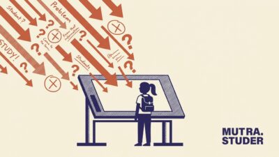 Student figure behind drawing board 202606070158