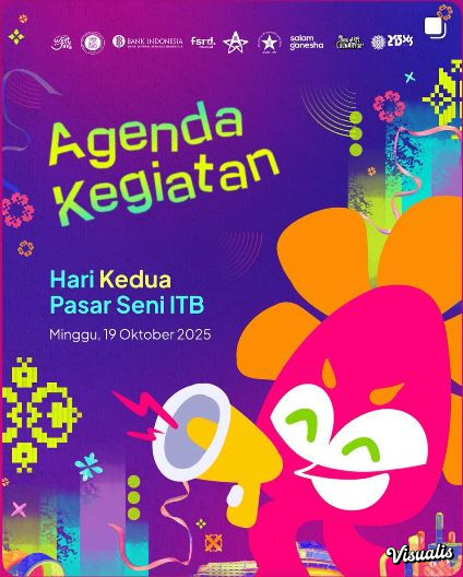 "Poster Pasar Seni ITB 2025, Y2k