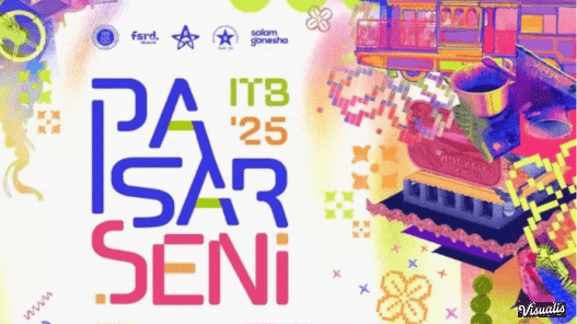"Branding Visual Pasar Seni ITB 2025 dengan estetika Y2K Acid Graphics"