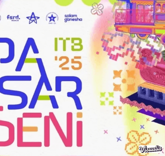 "Branding Visual Pasar Seni ITB 2025 dengan estetika Y2K Acid Graphics"