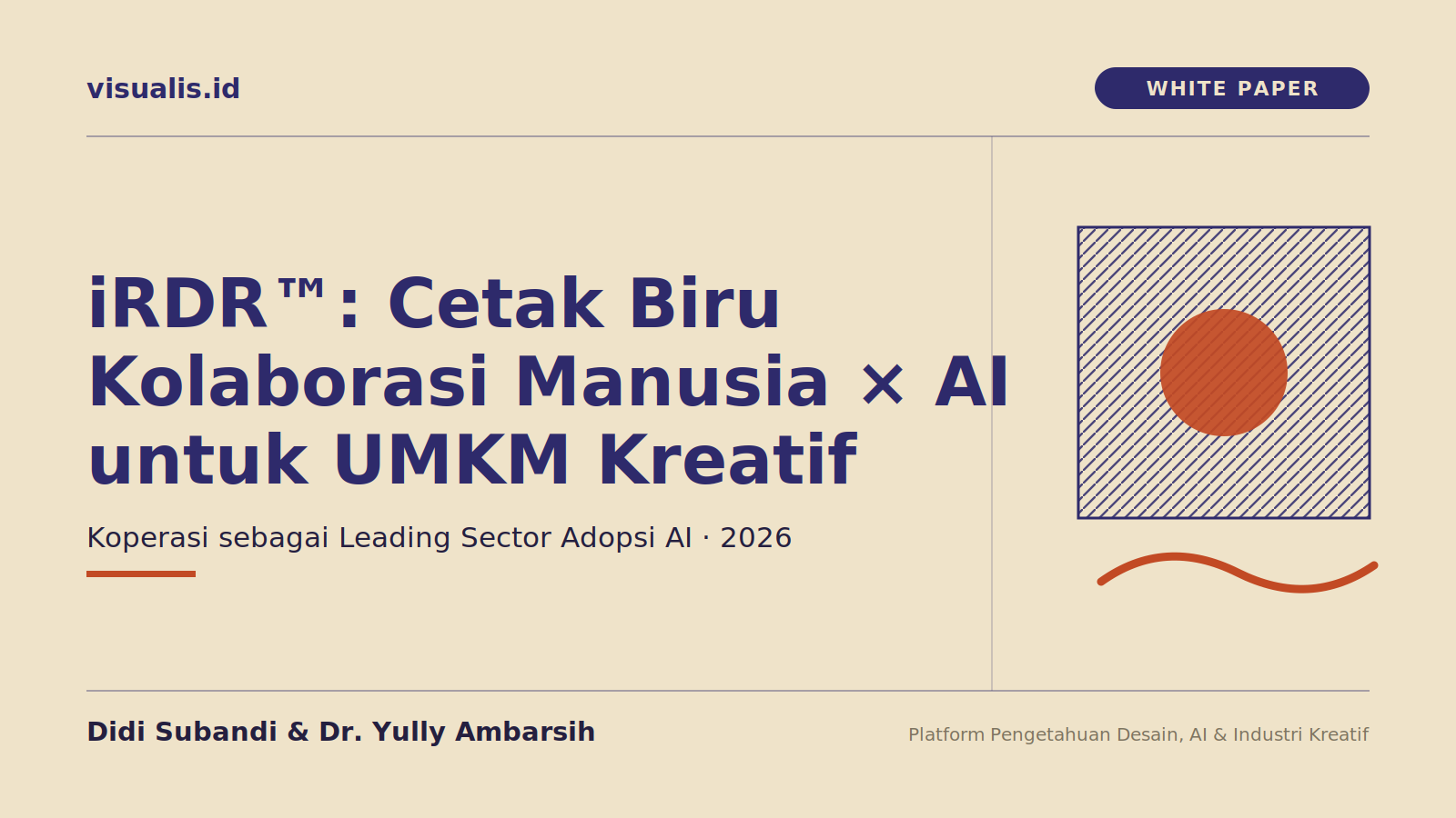 Ilustrasi kolaborasi manusia dan AI dalam pengembangan UMKM kreatif Indonesia.