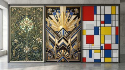 Art Nouveau lari ke alam. Art Deco merayakan mesin dengan kemewahan. Bauhaus menjadikan mesin sebagai etika. Tiga sikap, satu mesin yang sama.
