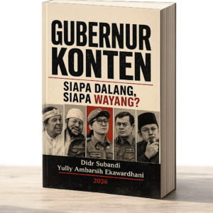 Buku Gubernur Konten membahas dalang dan wayang politik Indonesia.