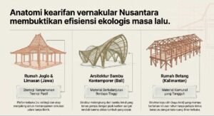Struktur rumah tradisional dan modern dari berbagai daerah di Indonesia.